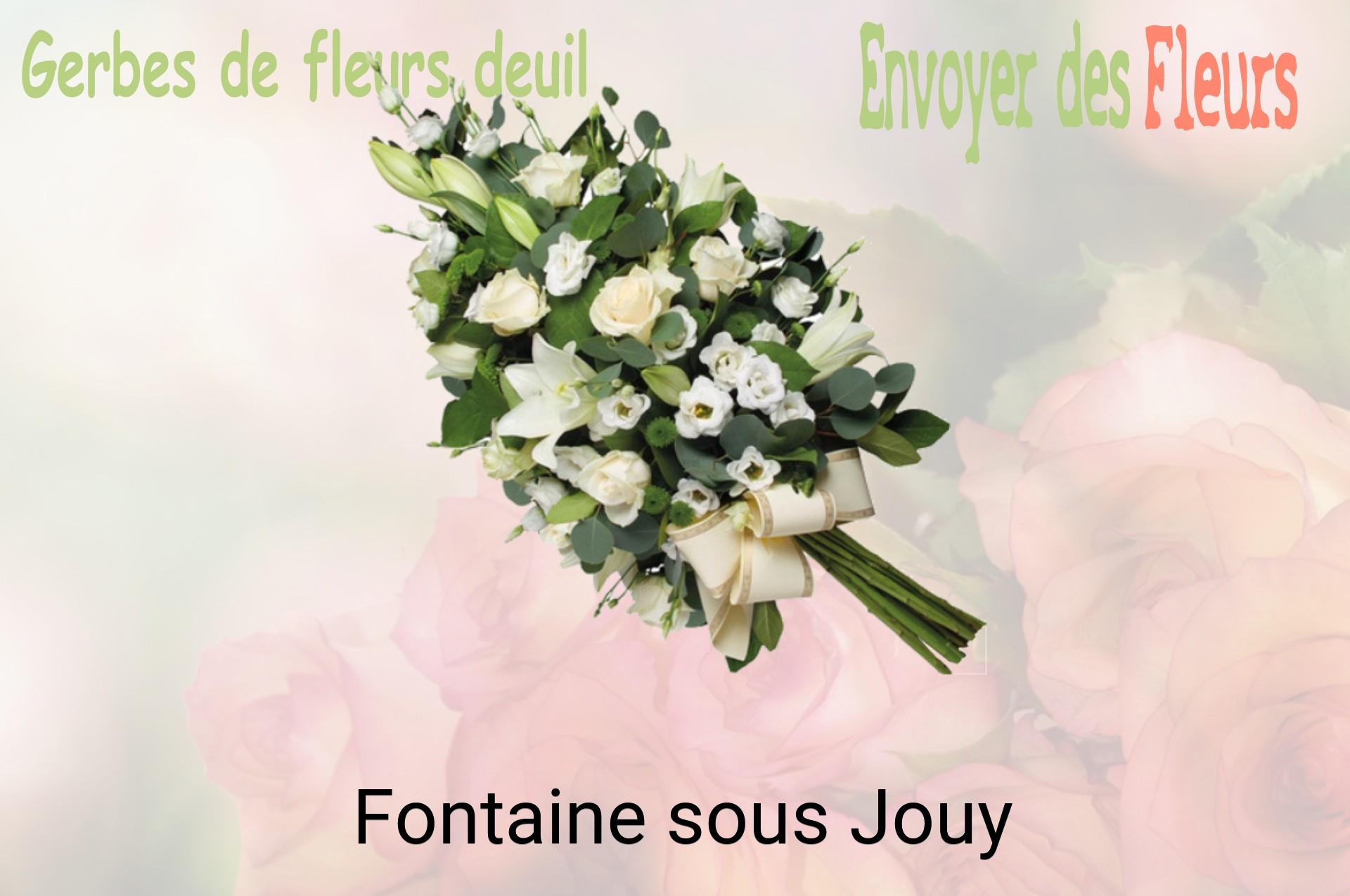 Gerbe de fleurs de deuil livrée à Fontaine-sous-Jouy